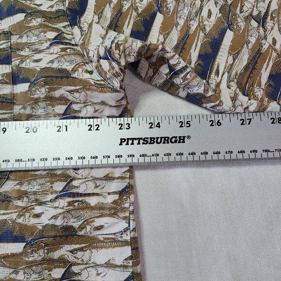 Columbia Sportswear Men’s M Shirt‎ Button Up Fish Print Short Sleeve Cotton - Picture 6 of 8